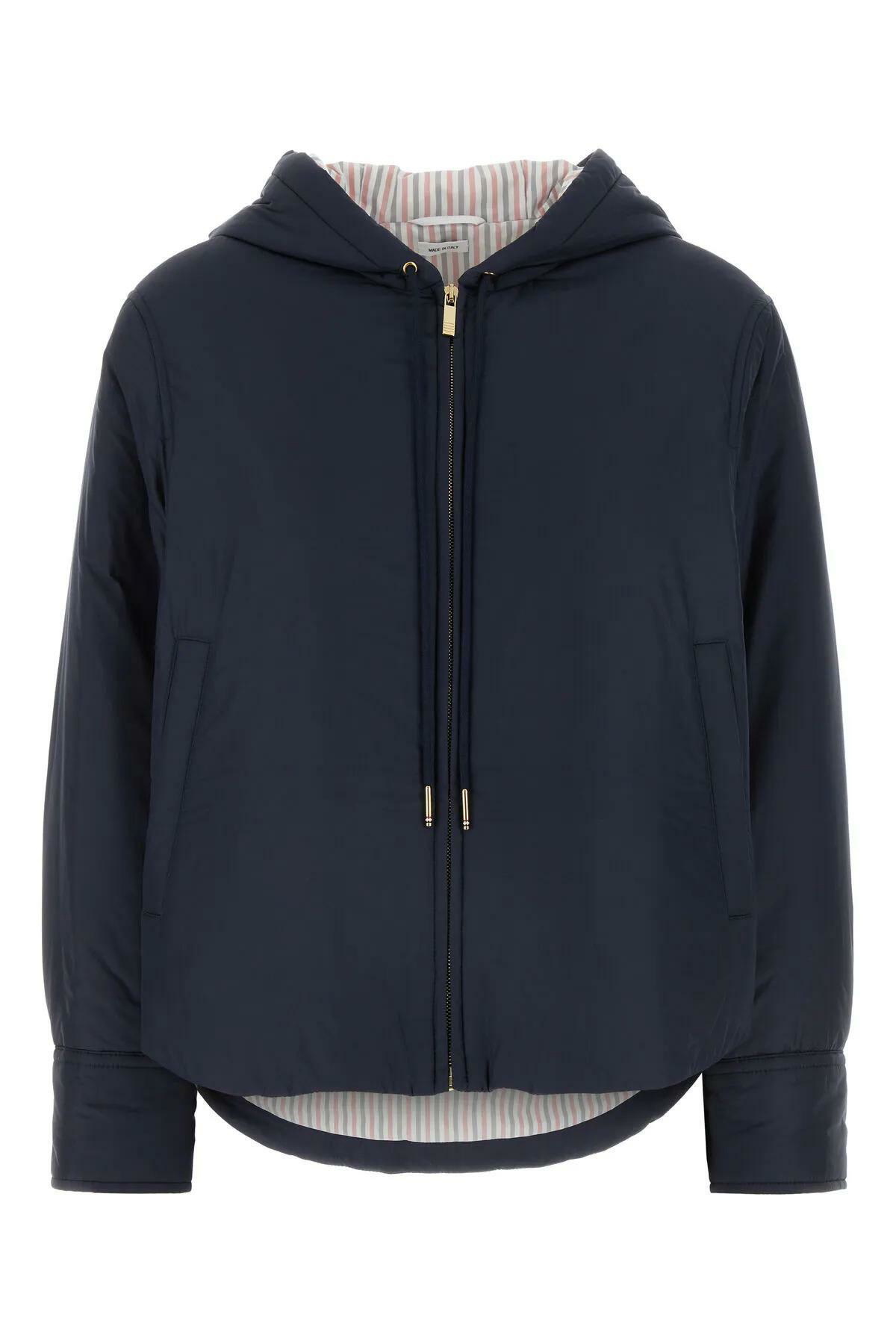 【送料&関税込】Thom Browne Navy Blue Polyester Down Jacket Thom Browne Navy Blue Polyester Down Jacket Thom Browne