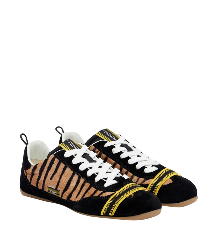 Photo: Fendi Wrap suede-trimmed calf hair sneakers