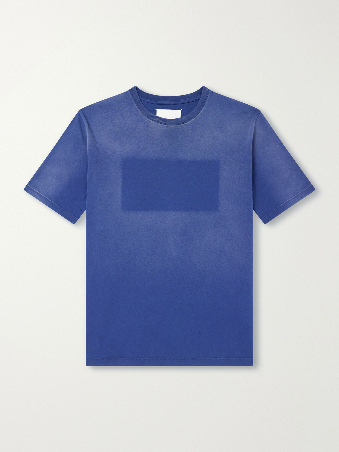 Maison Margiela - Printed Cotton-Jersey T-Shirt - Blue