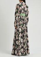 Norma Kamali Floral-print Shell Maxi Dress Pink