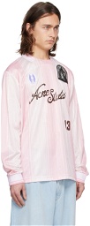 Acne Studios White & Pink Striped Long Sleeve T-Shirt