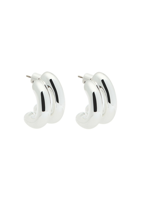 Photo: Jenny Bird Mini Florence Silver-plated Hoop Earrings - One Size
