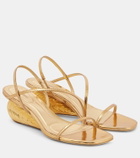 Simkhai Bridget metallic leather wedges