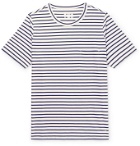 The Workers Club - Striped Cotton-Jersey T-Shirt - Blue
