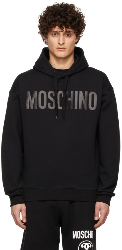 Photo: Moschino Black Logo Print Hoodie
