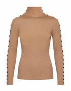 Laneus Womens Turtleneck in Sand