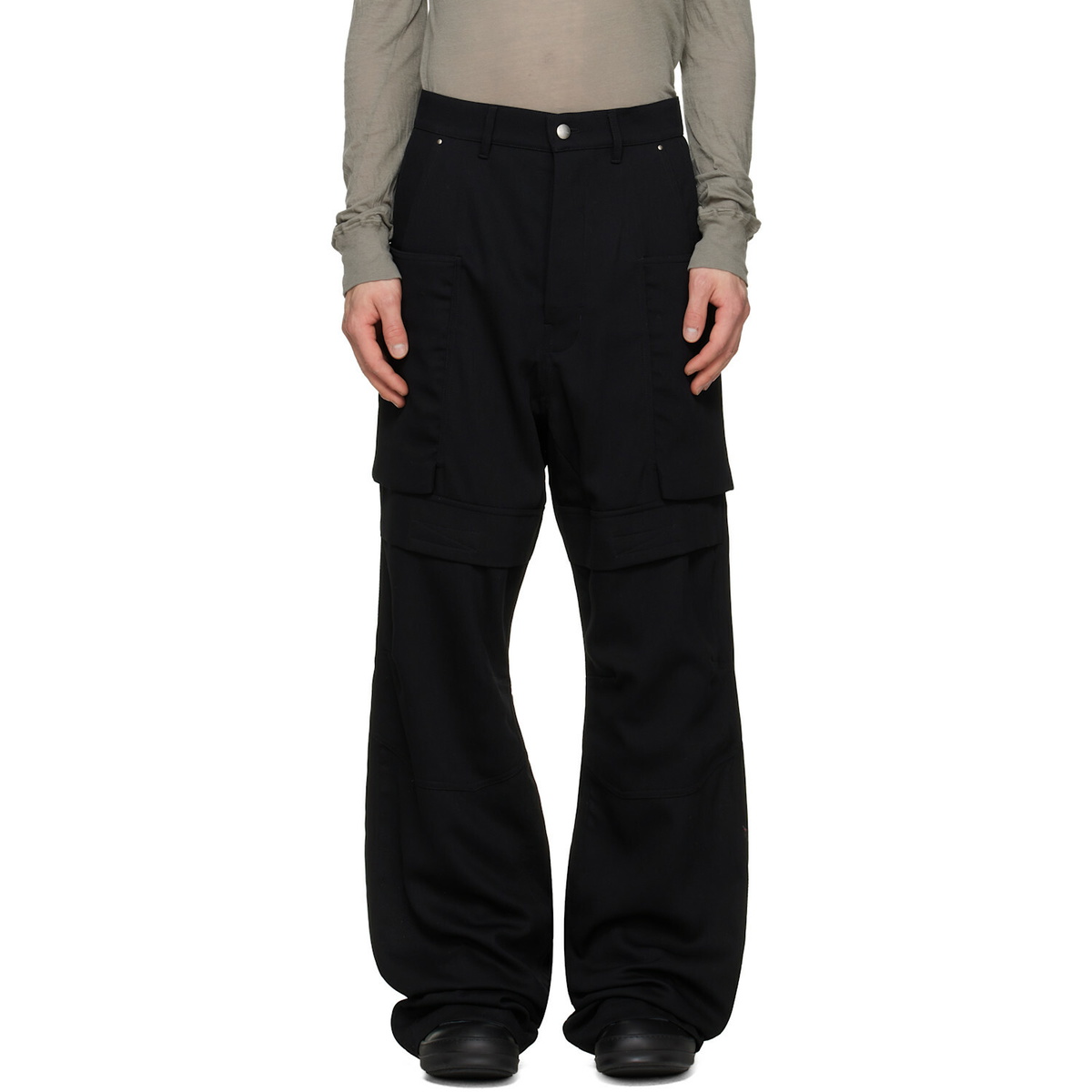 Rick Owens Black Tower Stefan Cargo Pants