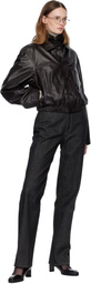LEMAIRE Brown Soft Leather Jacket