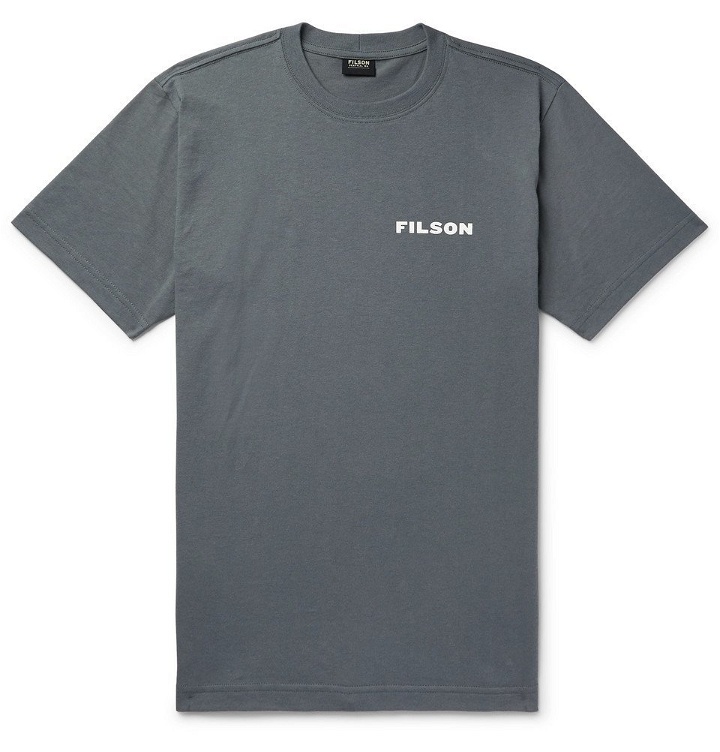 Photo: Filson - Logo-Print Cotton-Jersey T-Shirt - Anthracite