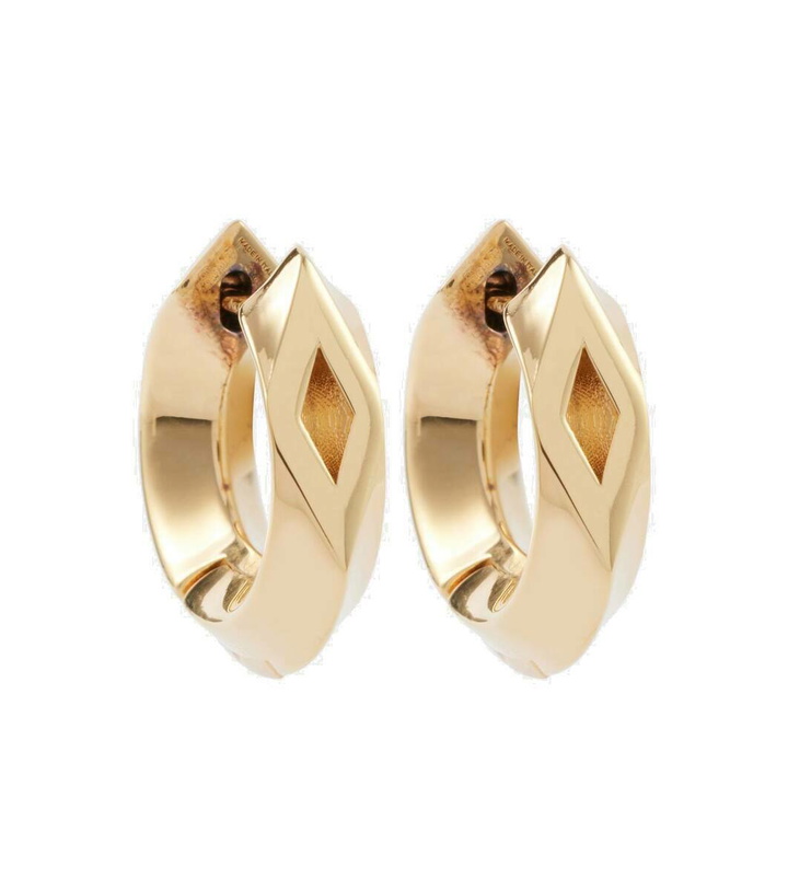 Photo: Burberry Hollow Small gold-plated sterling silver hoop earrings