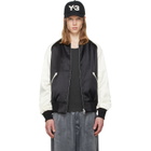 Y-3 Black Liquid Logo Satin Souvenir Jacket