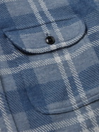 Faherty - Legend™ Checked Brushed Recycled-Flannel Shirt - Blue