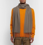 Acne Studios - Canada Skinny Fringed Wool Scarf - Taupe