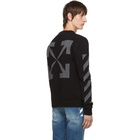 Off-White Black Melange Diag Sweater