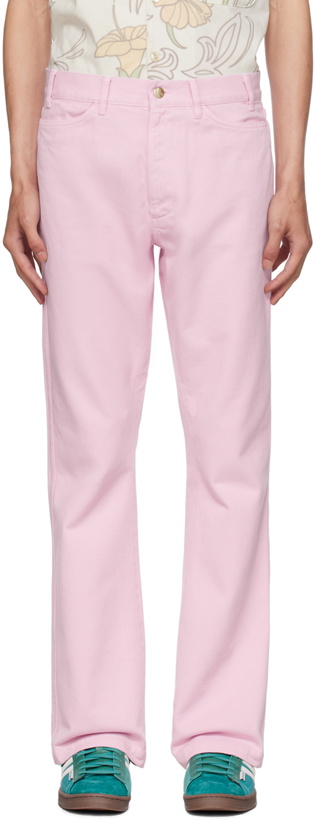 Photo: Stockholm (Surfboard) Club Pink Embroidered Jeans