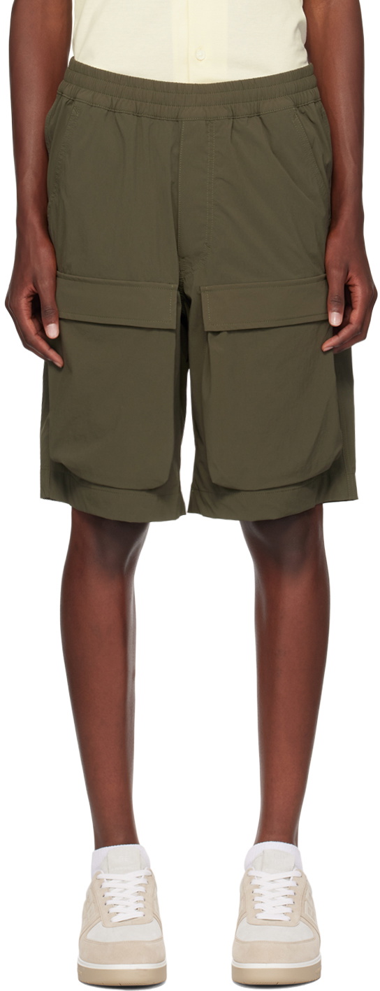 Givenchy Khaki Military Cargo Shorts