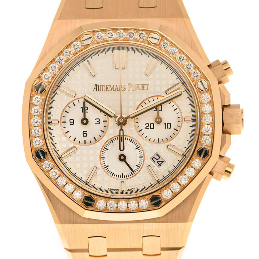 Audemars Piguet Royal Oak Chronograph Automatic Diamond Silver Dial Unisex Watch 26715OR.ZZ.1356OR.01