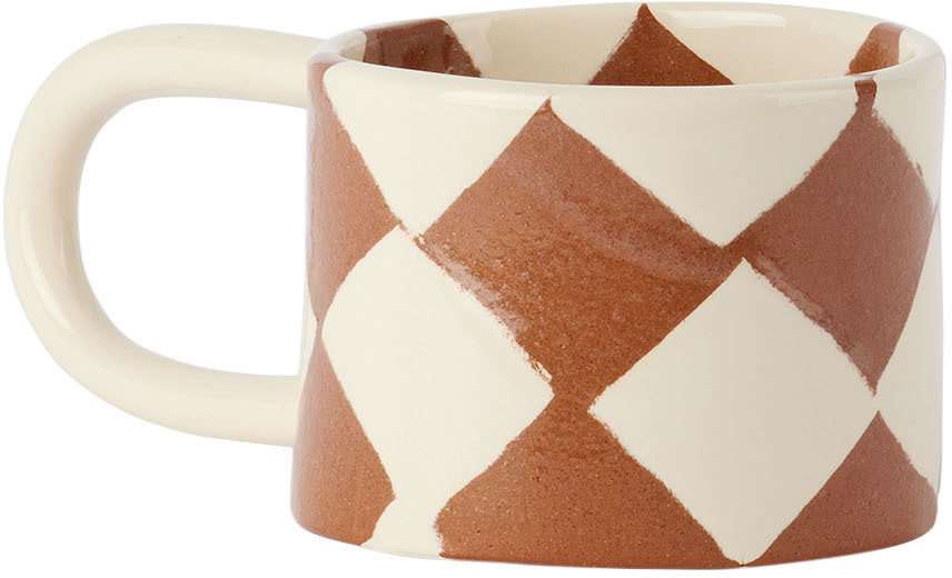 Henry Holland Studio Brown & White Check Loop Mug