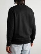 Balmain - Button-Embellished Cotton-Blend Sweatshirt - Black