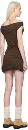 OPEN YY SSENSE Exclusive Brown Minidress