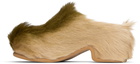Dries Van Noten Khaki Platform Clogs