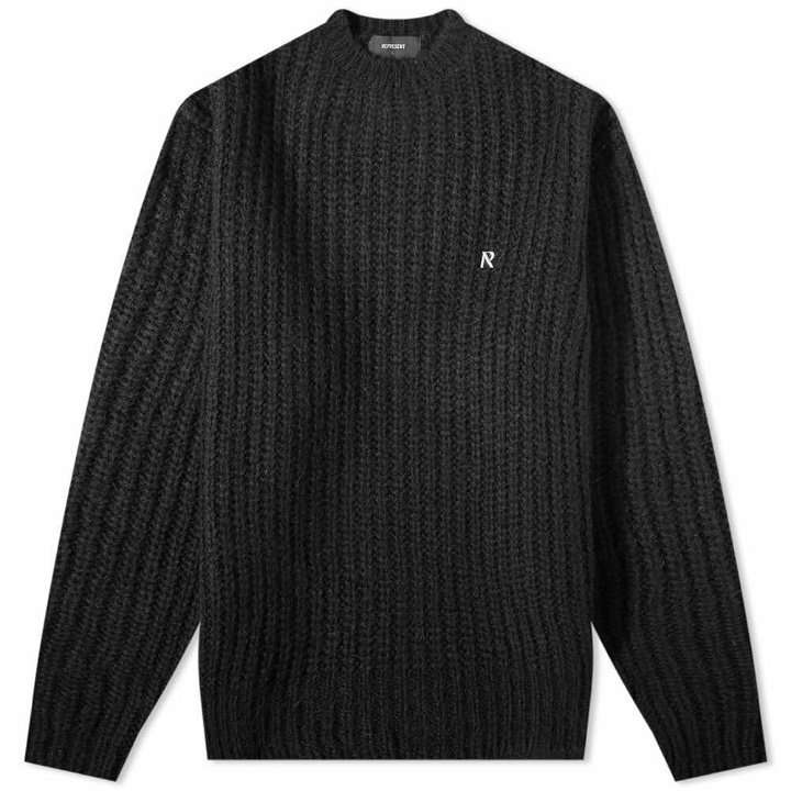 Photo: Represent Men's Heavy Rib Knitted Sweater in Black