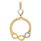 Sacai Gold and Silver Chain Necklace