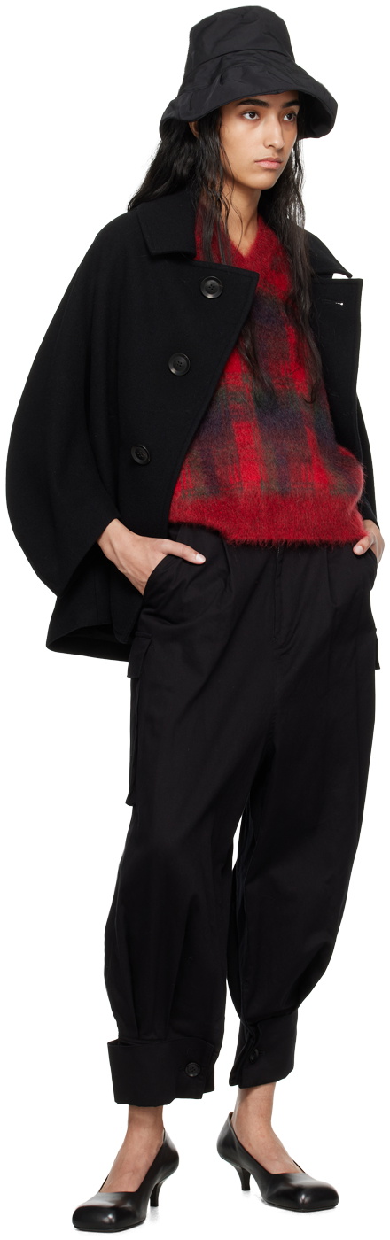 Y's Black Wool Coat