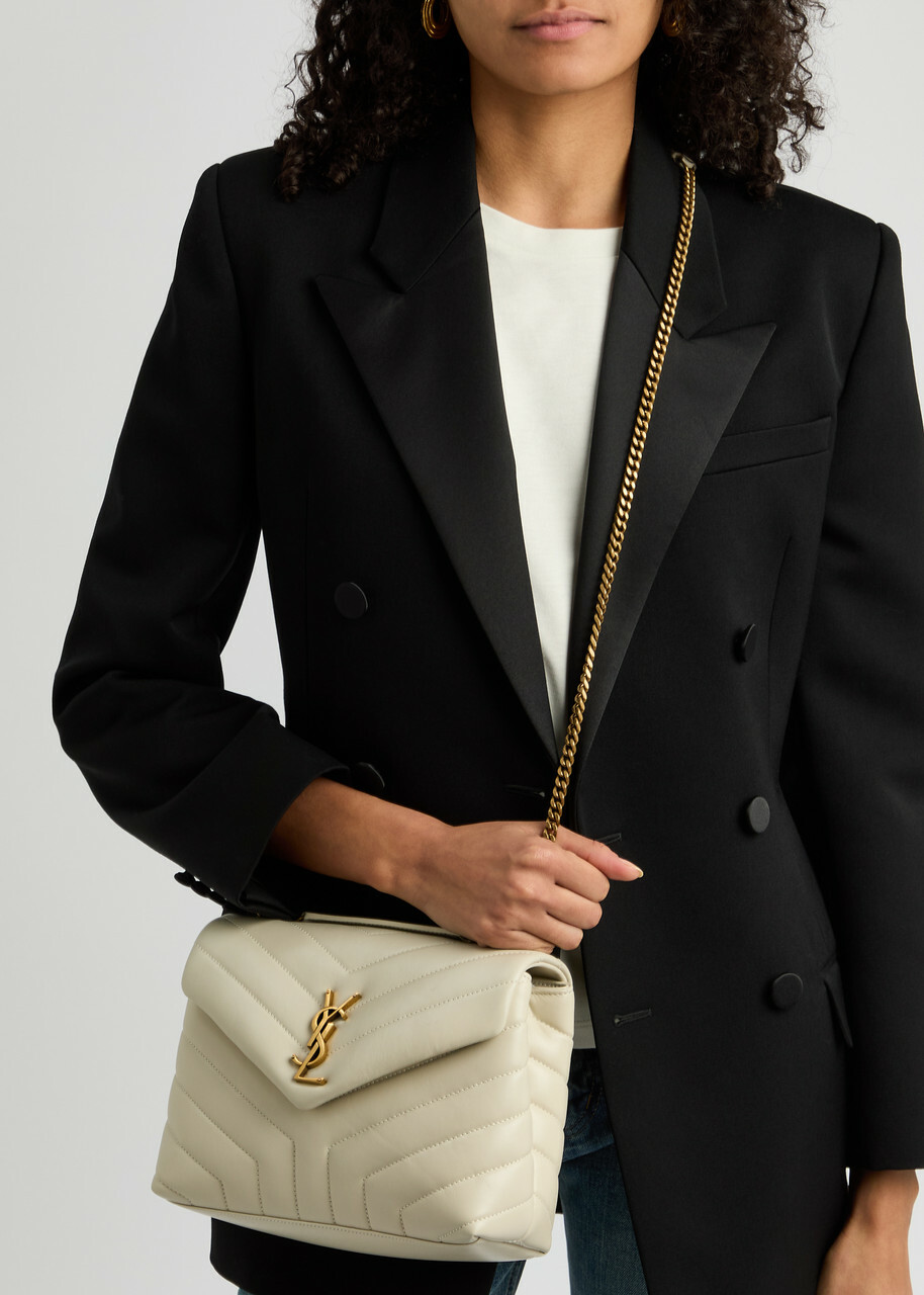 Saint Laurent LouLou Small Leather Shoulder bag - White