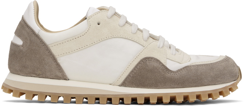 Spalwart White & Brown Marathon Trail Low Sneakers