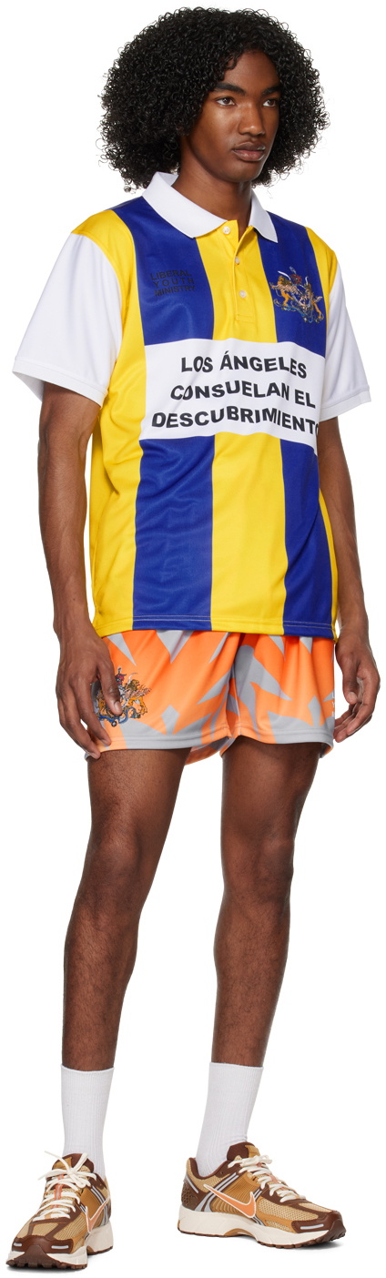 Liberal Youth Ministry Blue & Yellow Striped Polo