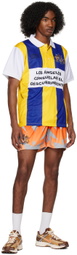 Liberal Youth Ministry Blue & Yellow Striped Polo
