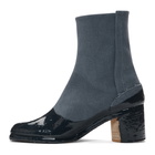 Maison Margiela Blue and Navy Tabi Boots