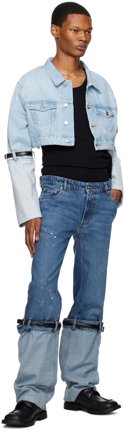 アウターその他 COPERNI 'Hybrid Denim Short' jacket Blue Coperni Hybrid Denim Short Jacket | Blue | FARFETCH JO