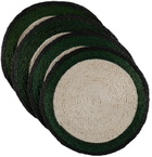 Misette Green Hand-Woven Dyed Jute Placemat Set