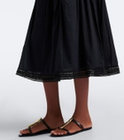Ulla Johnson Alice embroidered tiered cotton midi skirt