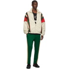 Gucci Off-White Crinkle Web Track Jacket