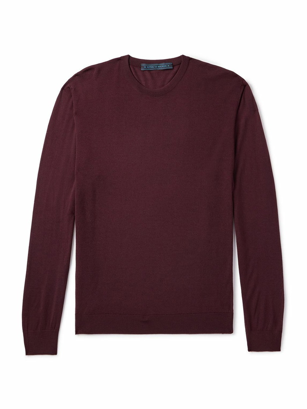 Photo: Kiton - Wool Sweater - Burgundy