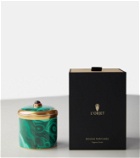 L'Objet - Malachite porcelain and 24kt gold candle