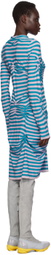 Kiko Kostadinov Blue & Pink Zabriskie Knit Midi Dress