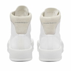 Alexander McQueen Men's Canvas High Top Sneakers in White