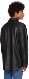 Nudie Jeans Black Leather Hugo Shirt