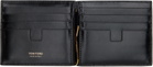 TOM FORD Black Printed Python Money Clip Wallet