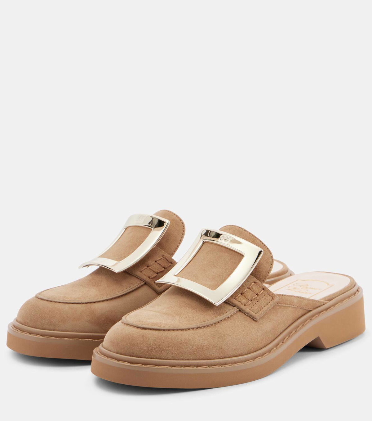Roger Vivier Viv' Rangers suede mules