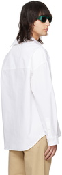 JACQUEMUS White Les Sculptures 'La chemise Cuadro' Shirt