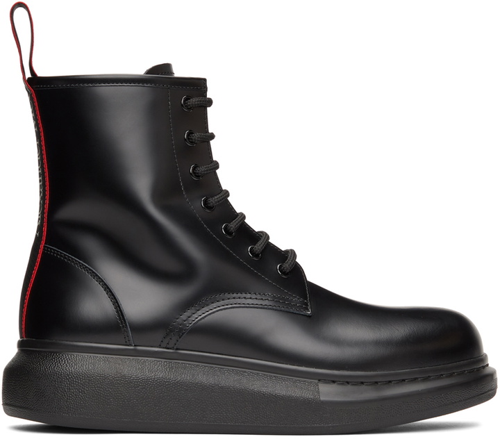 Photo: Alexander McQueen Black Hybrid Combat Boots