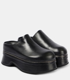 Alexander McQueen Leather platform clogs