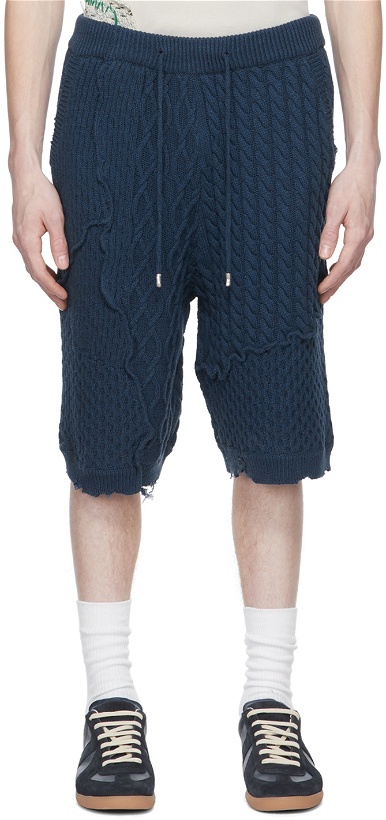 Photo: ADER error Blue Cotton Shorts