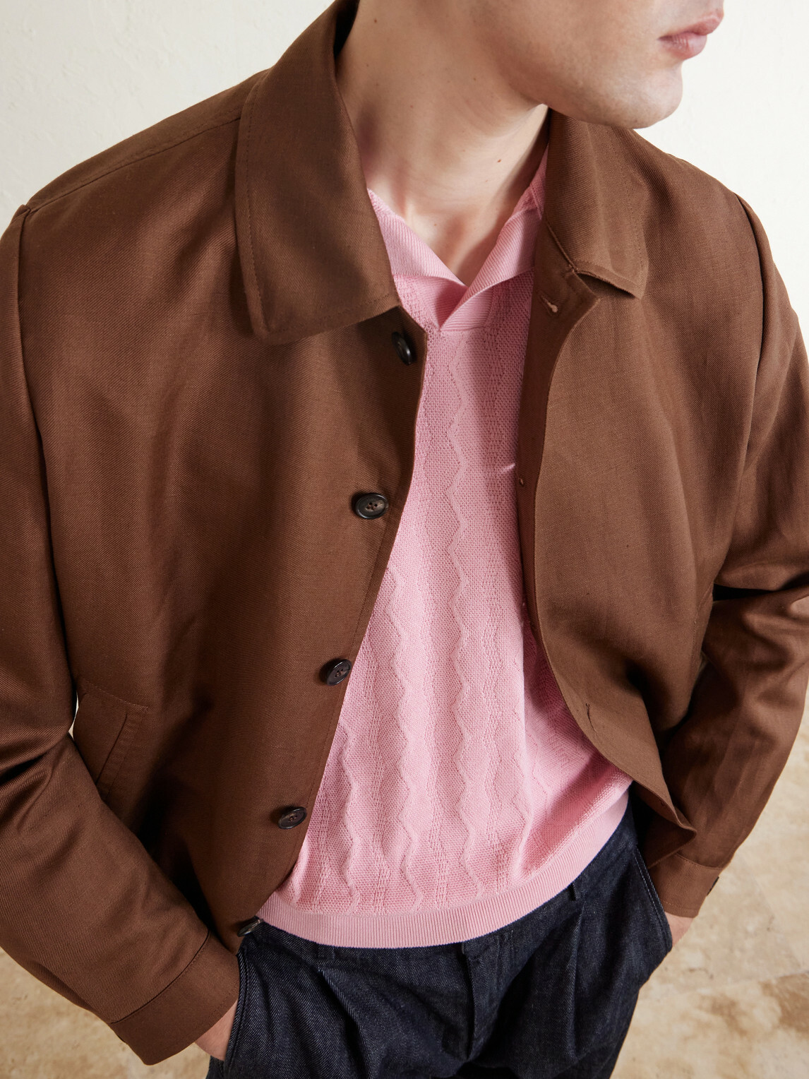 PIACENZA 1733 - Knitted Silk and Cotton-Blend Polo Shirt - Pink