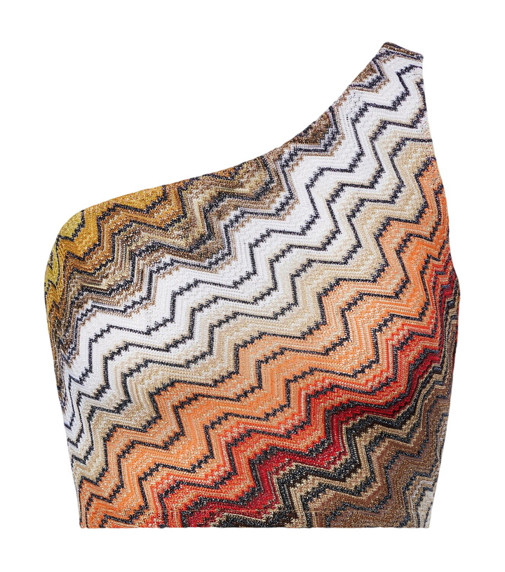 Photo: Missoni One-shoulder lamé crop top